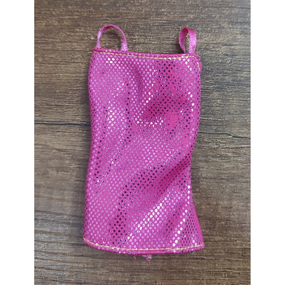 Fashion Barbie Pink Sparkly Tank Top Hook And Loop Closure Spaghetti Strap Z30 - Picture 1 of 2